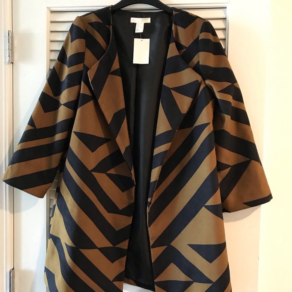 Oversized lapel blazer jacket